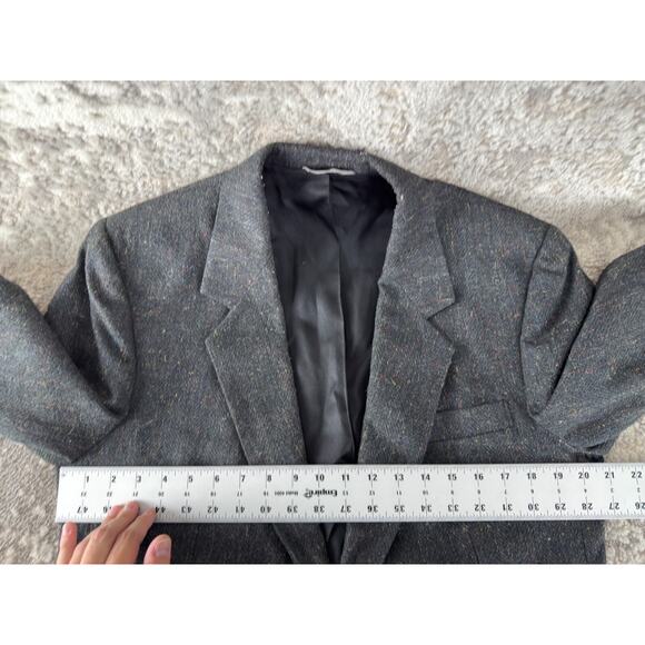 Gallery by Haggar Size 42L Career Notched Blazer Jacket Black Long Sleeve Lined - Picture 5 of 9